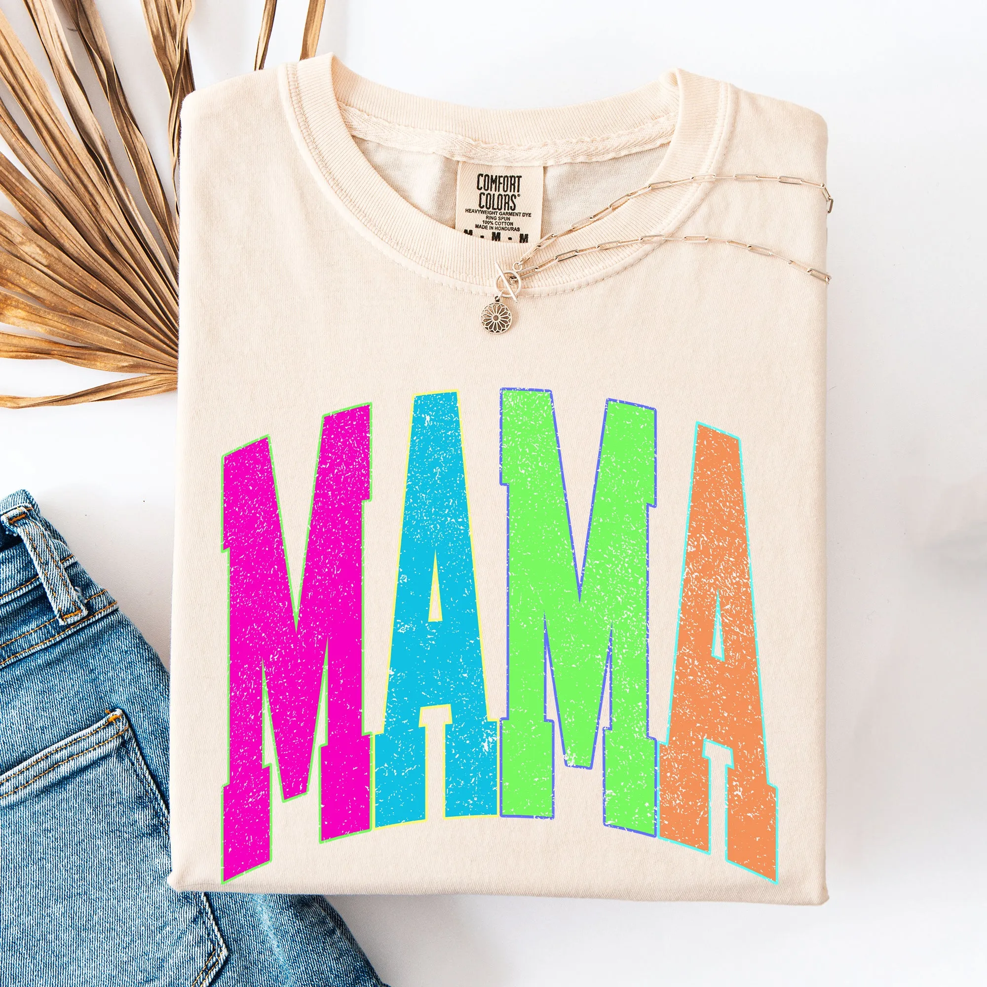 Mama, Vintage Colorful, Varsity Design, Mother's Day Comfort Colors T-Shirt sold by Refinery Number One product image thumbnail 5