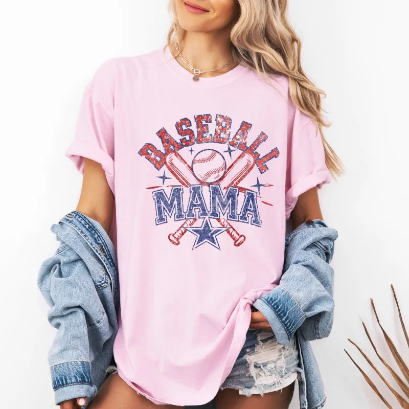 Baseball Mama, Sport, Mother's Day, Mom Life Comfort Colors T-Shirt made by Refinery Number One