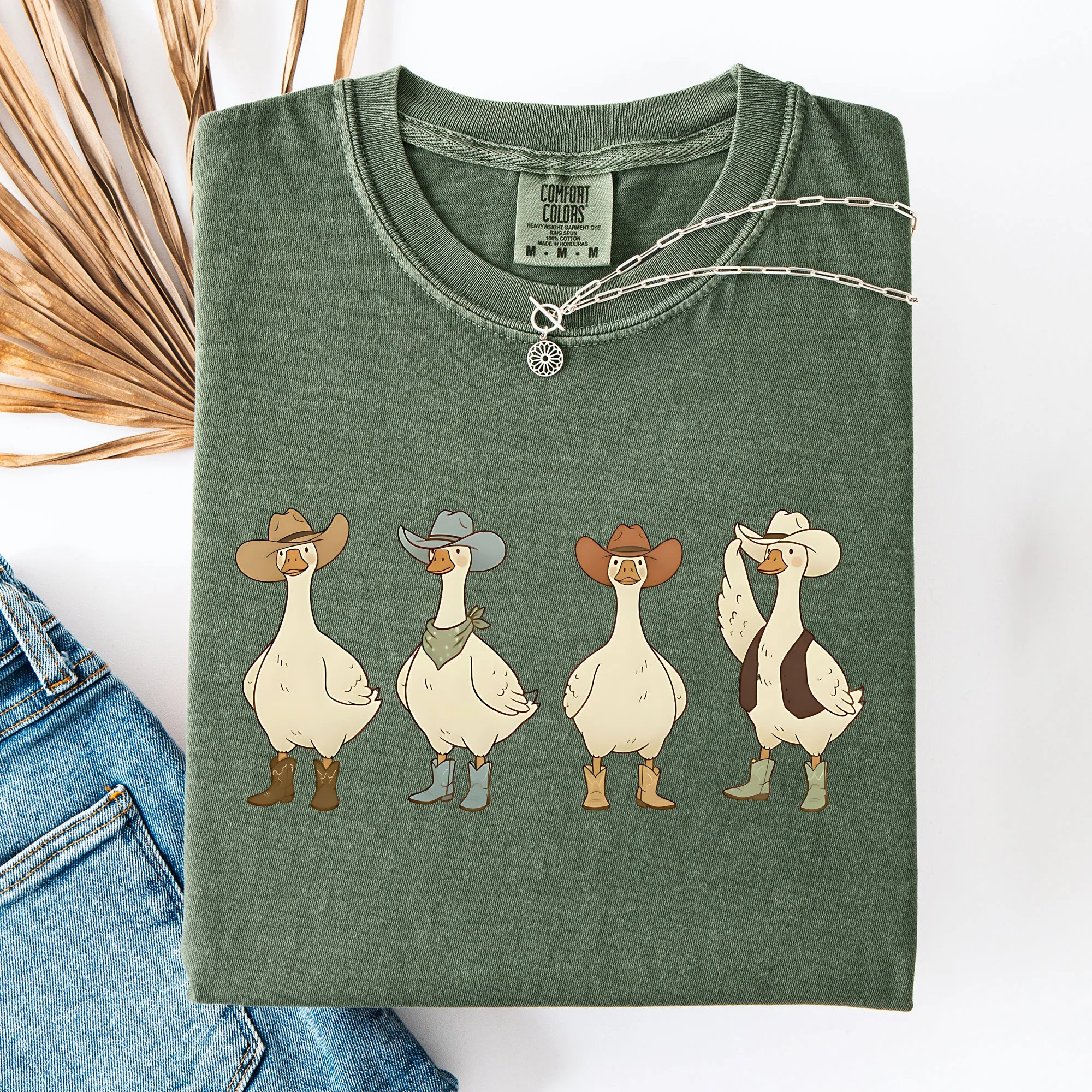 Western Geese, Cowboys, Honk, Funny, Western, Sassy Comfort Colors T-Shirt sold by Refinery Number One product image thumbnail 3