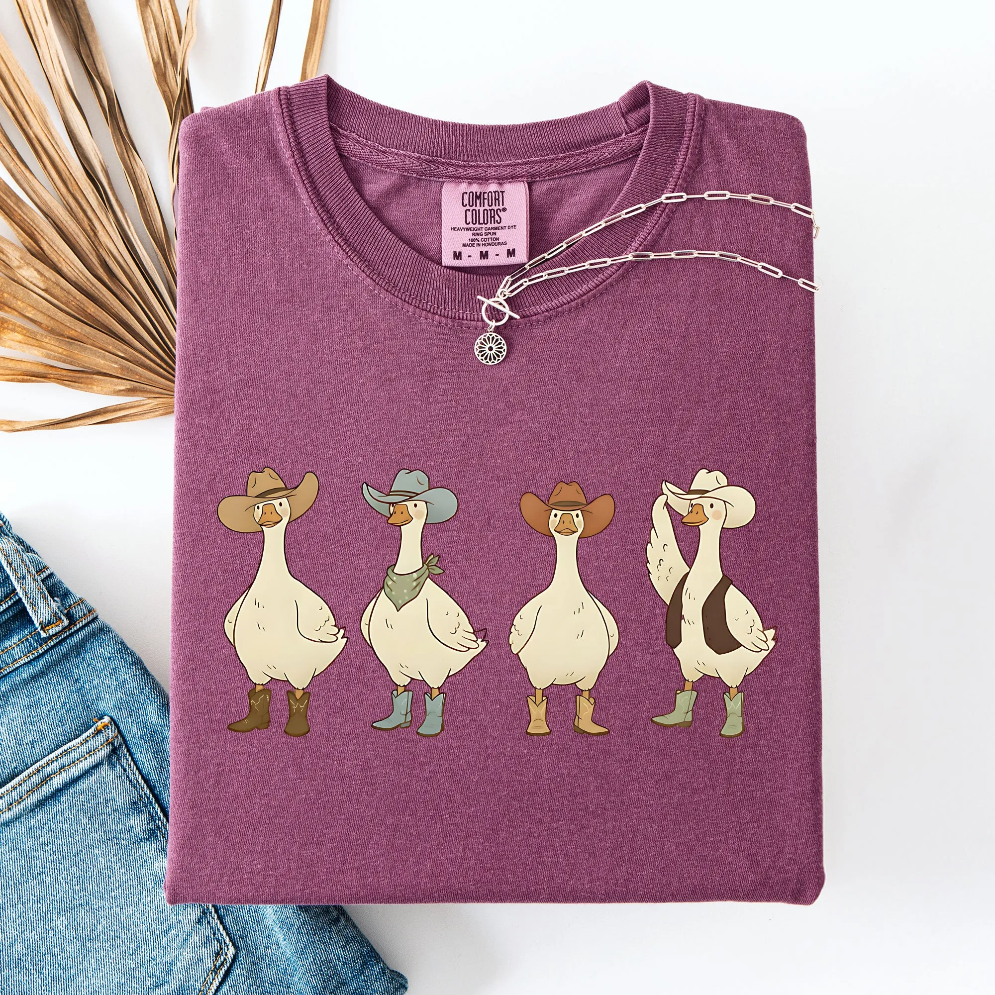 Western Geese, Cowboys, Honk, Funny, Western, Sassy Comfort Colors T-Shirt sold by Refinery Number One product image thumbnail 2