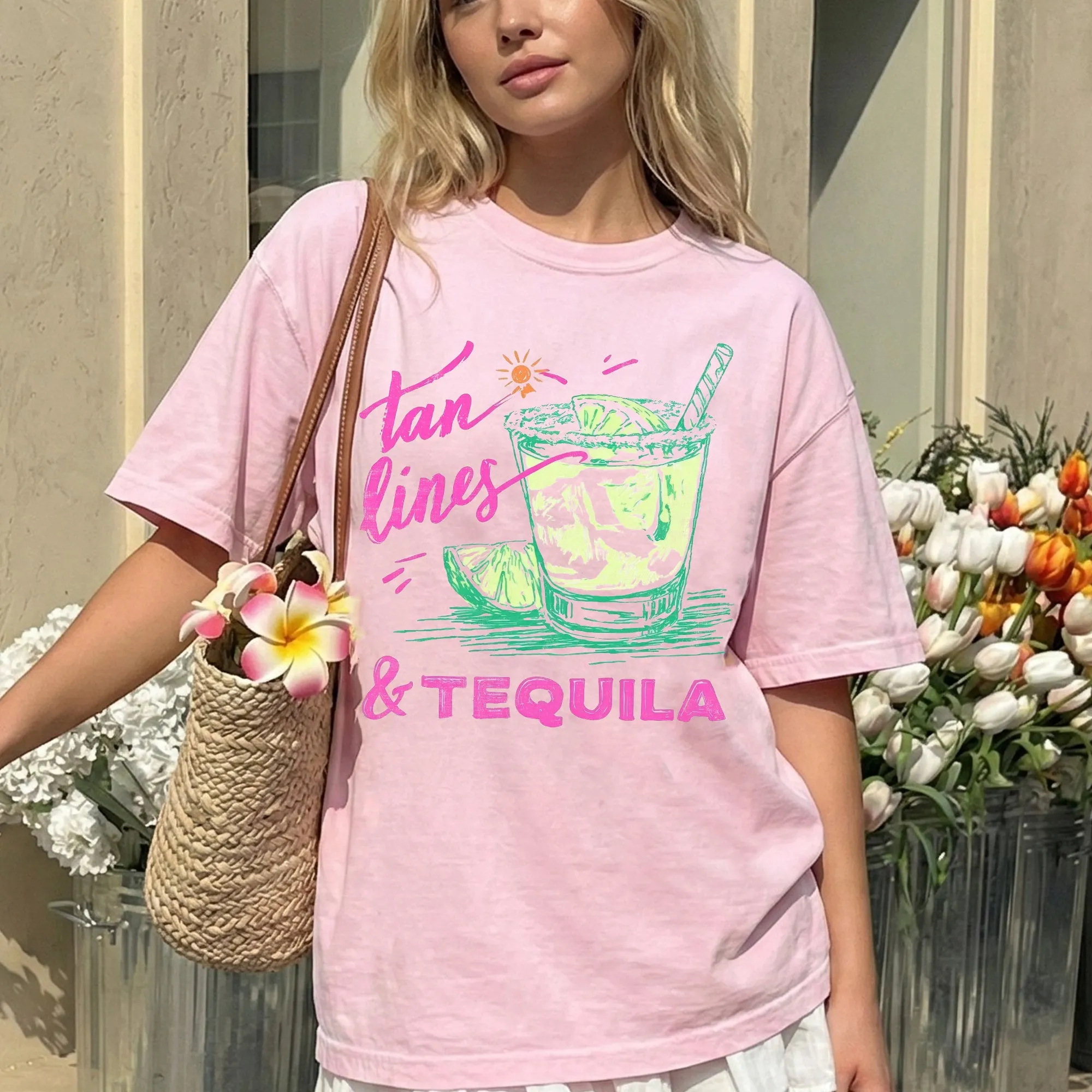 Tan Lines And Tequila, Margarita Beach Ready, Vacation, Sunshine, Summer Fun Comfort Colors T-Shirt sold by Refinery Number One product image thumbnail 3