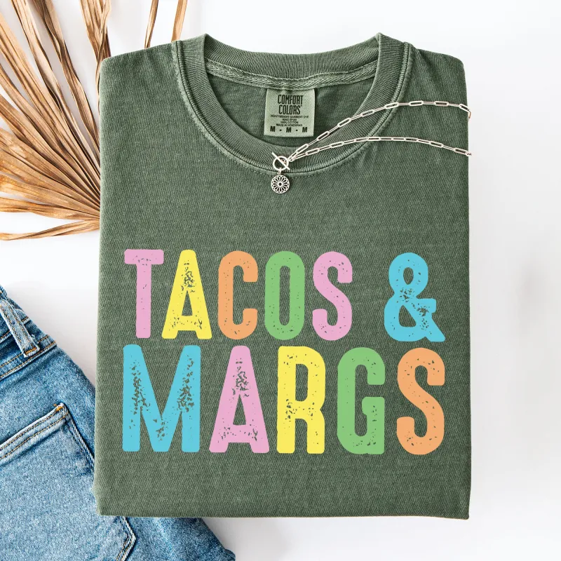 Tacos And Margs, Margaritas, Fun, Party Comfort Colors T-Shirt made by Refinery Number One