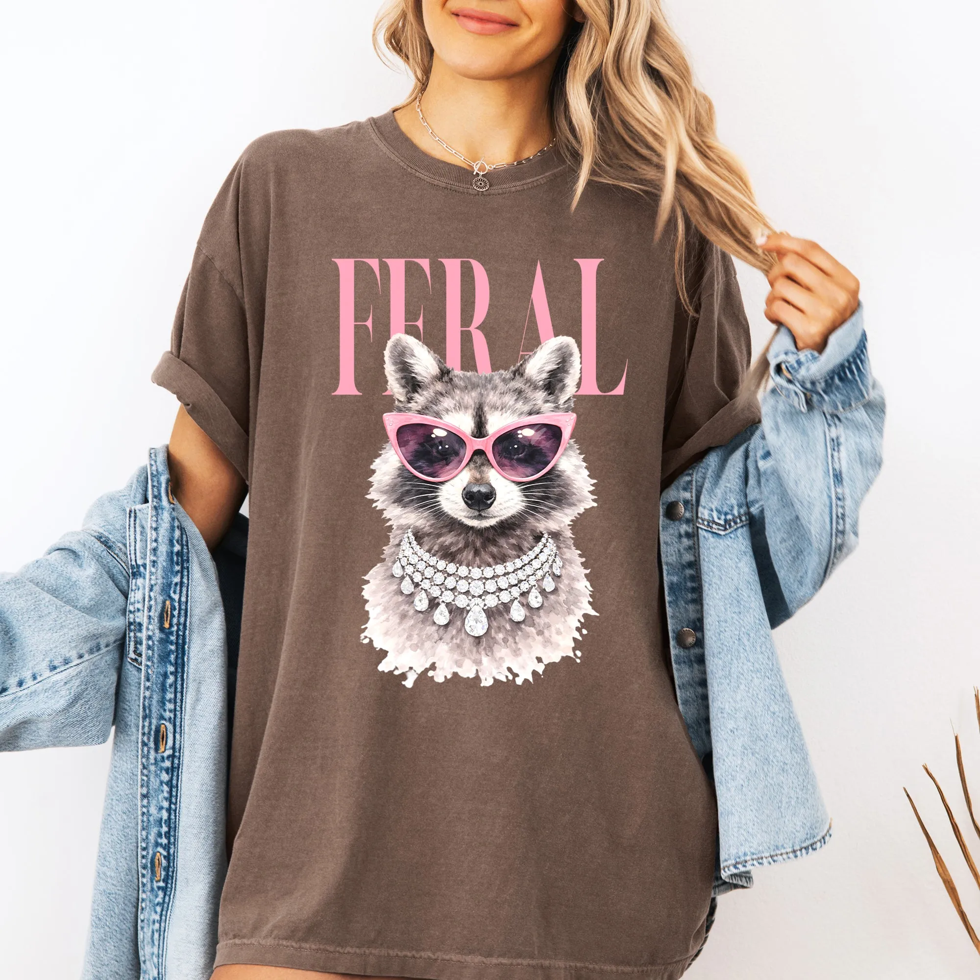 Feral Raccoon, Fashion, Funny, Chic, Sassy Comfort Colors T-Shirt sold by Refinery Number One product image thumbnail 5