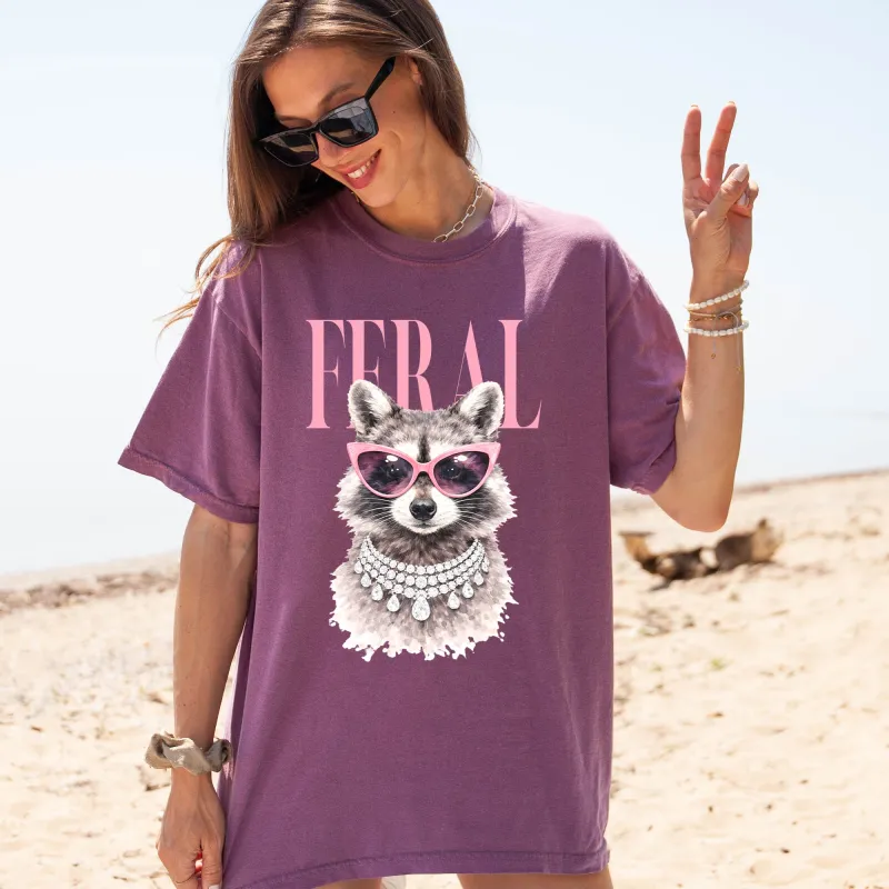 Feral Raccoon, Fashion, Funny, Chic, Sassy Comfort Colors T-Shirt made by Refinery Number One
