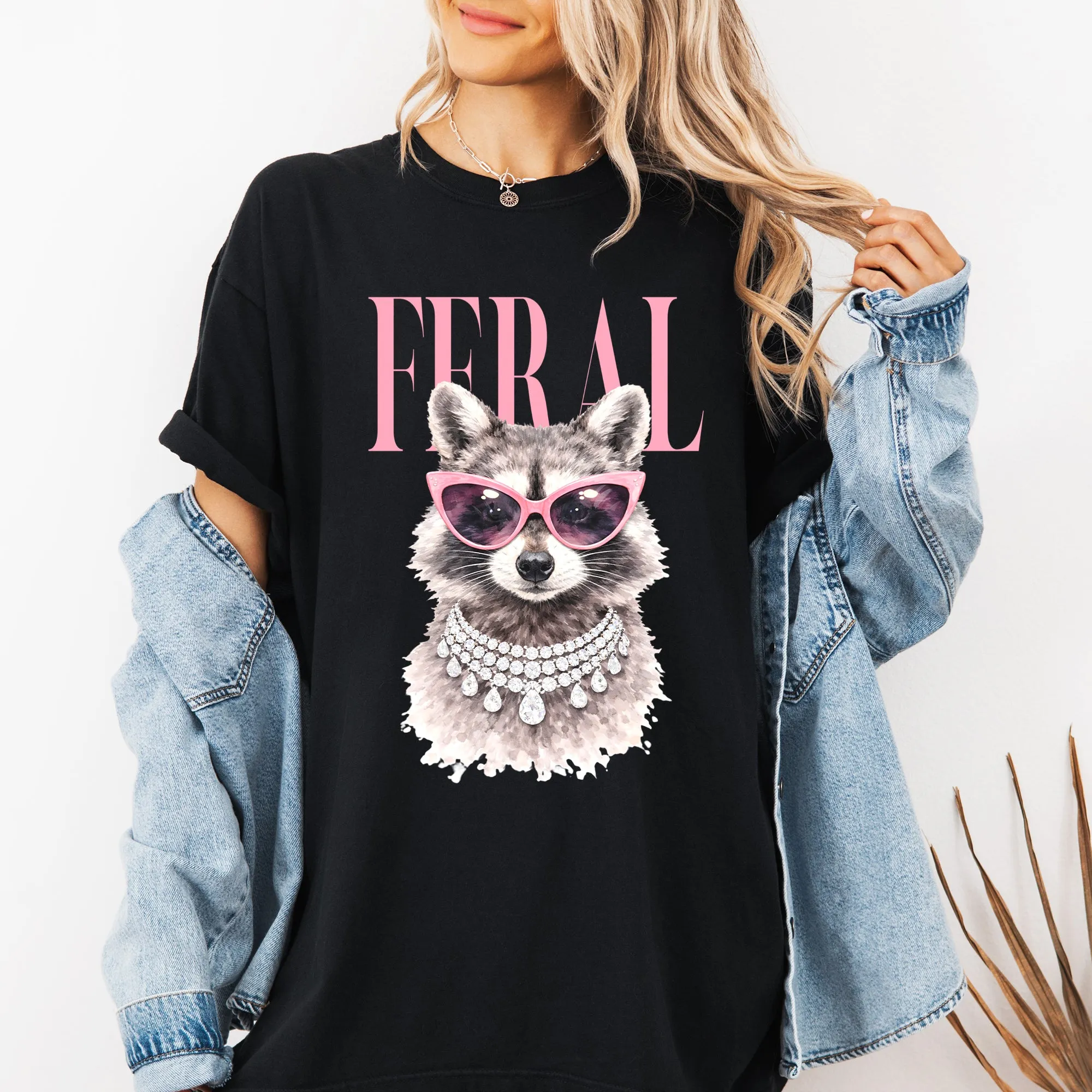 Feral Raccoon, Fashion, Funny, Chic, Sassy Comfort Colors T-Shirt sold by Refinery Number One product image thumbnail 4
