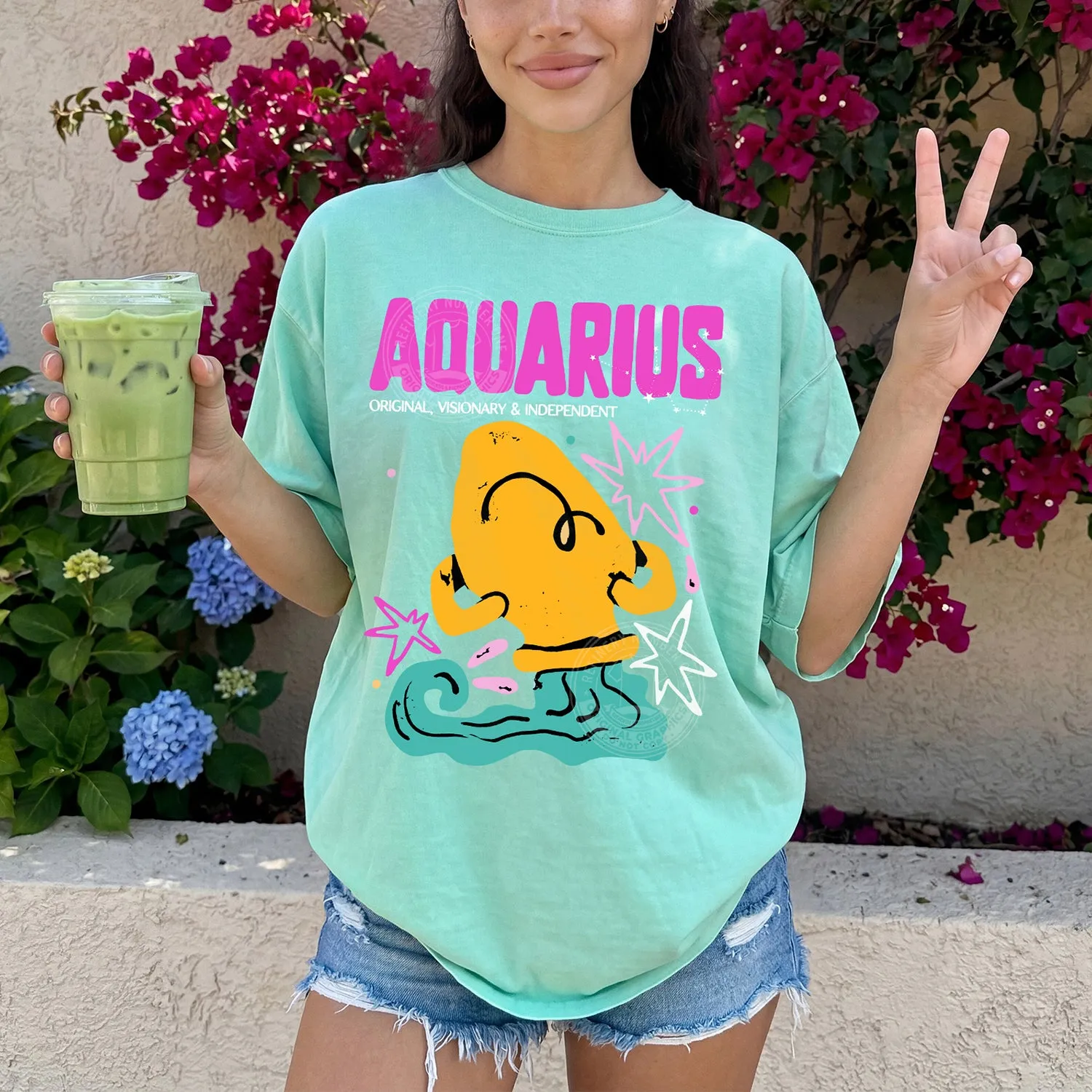 Colorful Zodiac Signs Comfort Colors Tshirt, Horoscope Vibes, Astrology, Aquarius, Aries, Cancer, Capricorn, Gemini, Leo, Libra, Pisces, Sagittarius, Scorpio, Taurus, Virgo, Gift, Trendy T-Shirt sold by Refinery Number One product image thumbnail 2