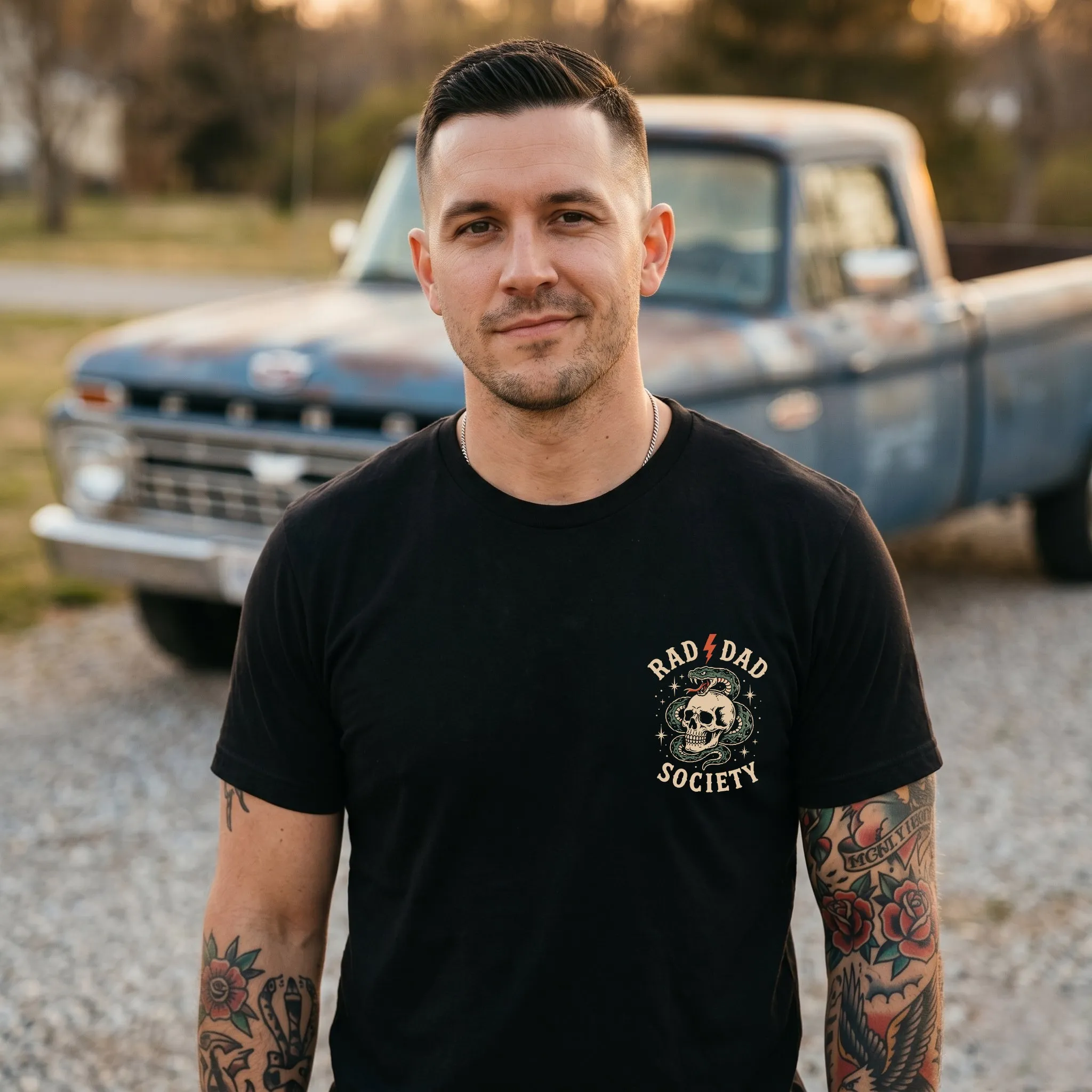 Rad Dad Society Father's Day Gift Tee Casual Fabric Menswear Soft Cozy Retro Style Comfortable Wear T-Shirt sold by Refinery Number One product image thumbnail 2