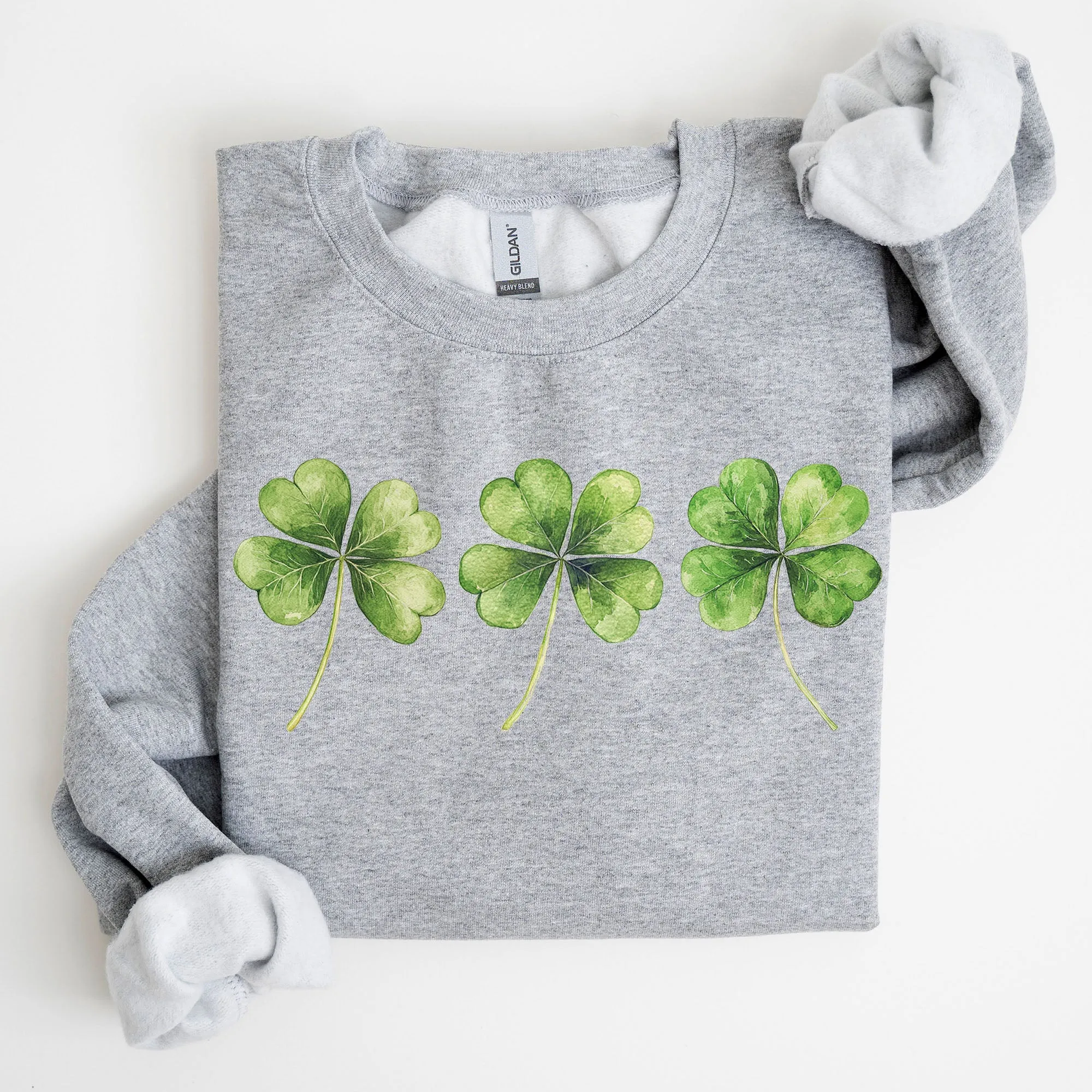 Shamrock Clover Retro St Paddy's Day Lucky Irish Charm Irish Heritage Sweatshirt sold by Refinery Number One product image thumbnail 5
