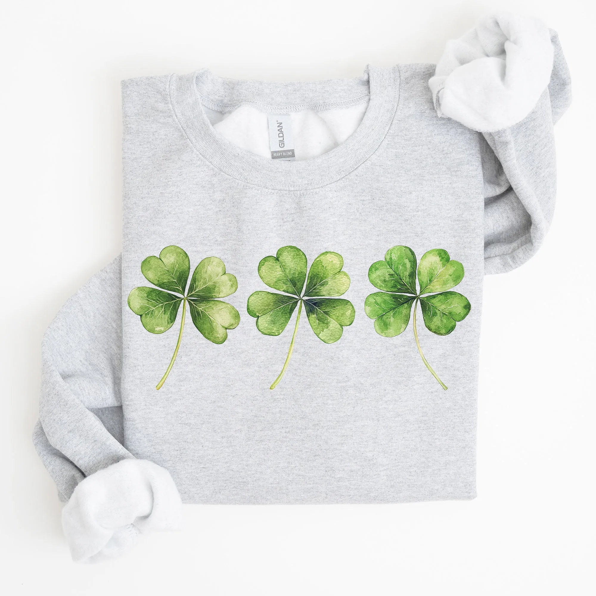 Shamrock Clover Retro St Paddy's Day Lucky Irish Charm Irish Heritage Sweatshirt sold by Refinery Number One product image thumbnail 2