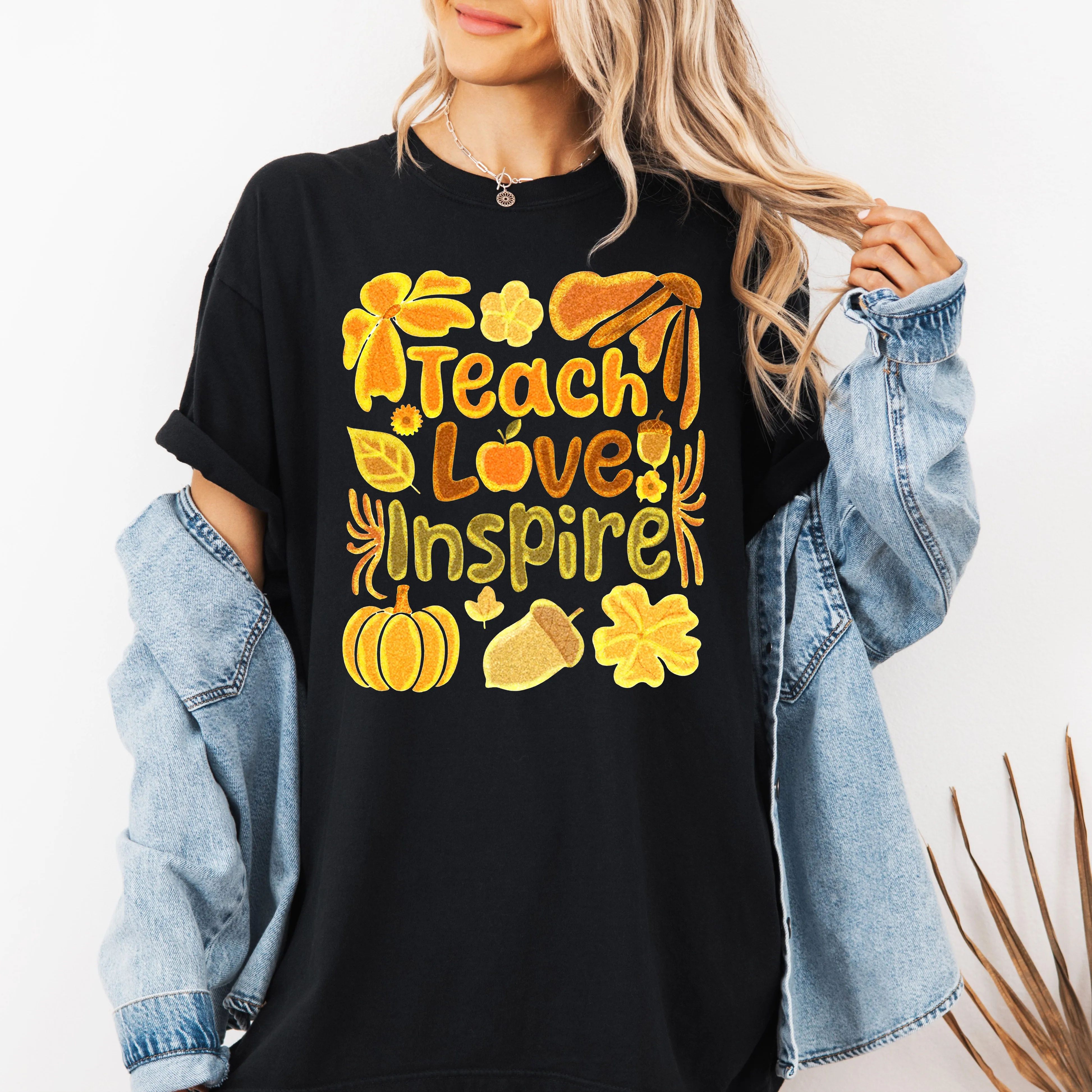 Teach Love Inspire Teacher Appreciation Back To School Motto Fall Season Comfort Colors Tee sold by Refinery Number One product image thumbnail 2