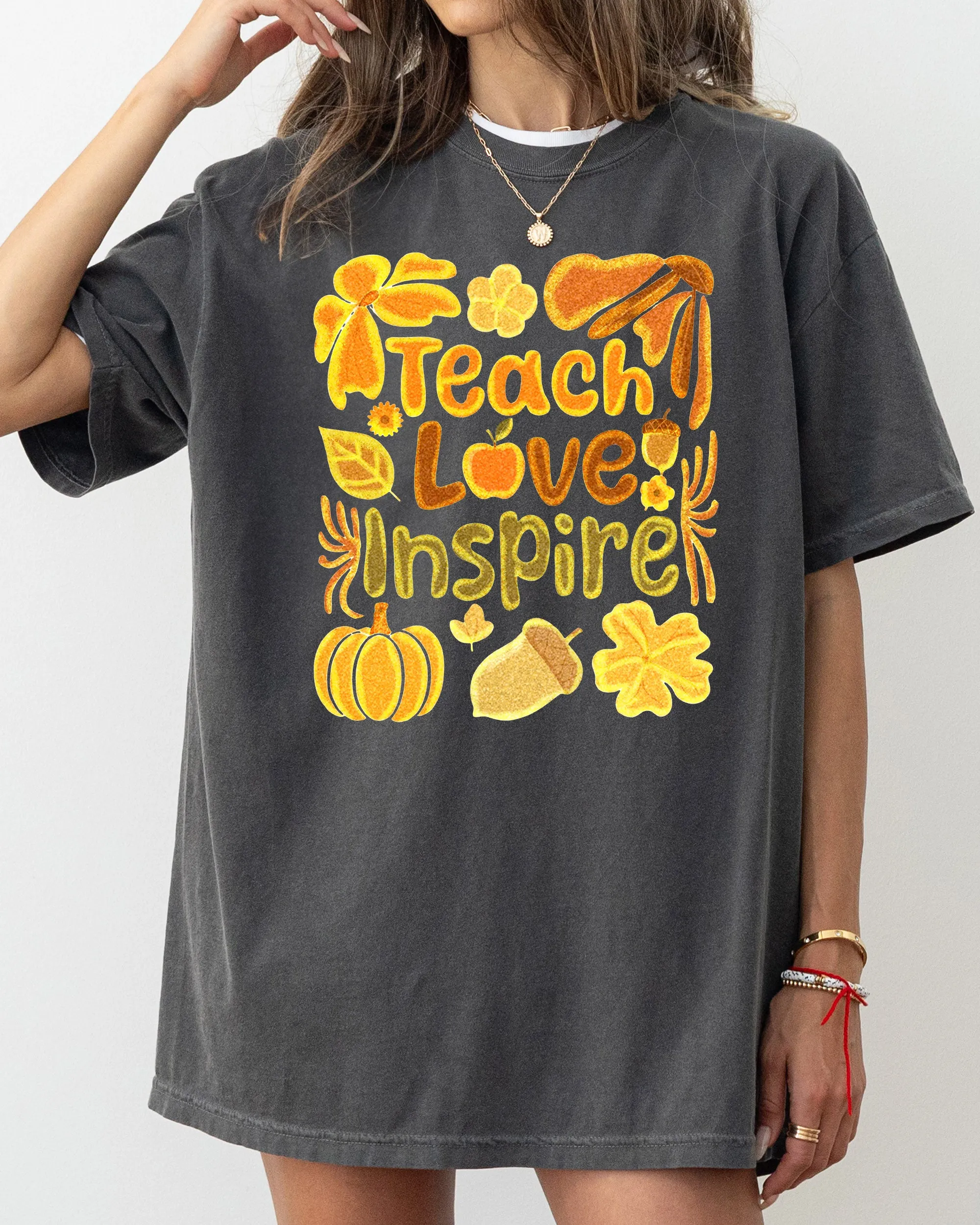 Teach Love Inspire Teacher Appreciation Back To School Motto Fall Season Comfort Colors Tee sold by Refinery Number One
