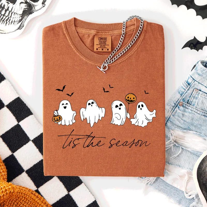 Tis The Season, Cute Ghosts Halloween Comfort Colors Tee made by Refinery Number One