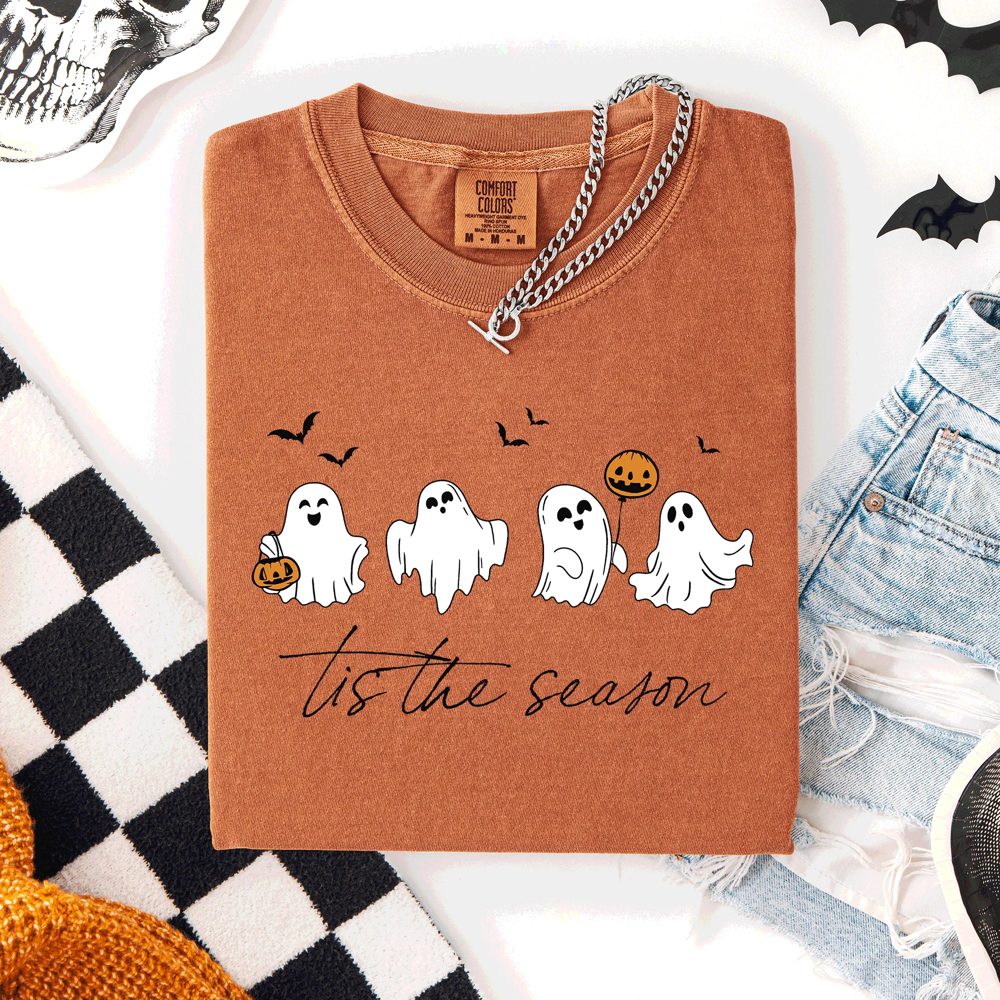 Tis The Season, Cute Ghosts Halloween Comfort Colors Tee sold by Refinery Number One