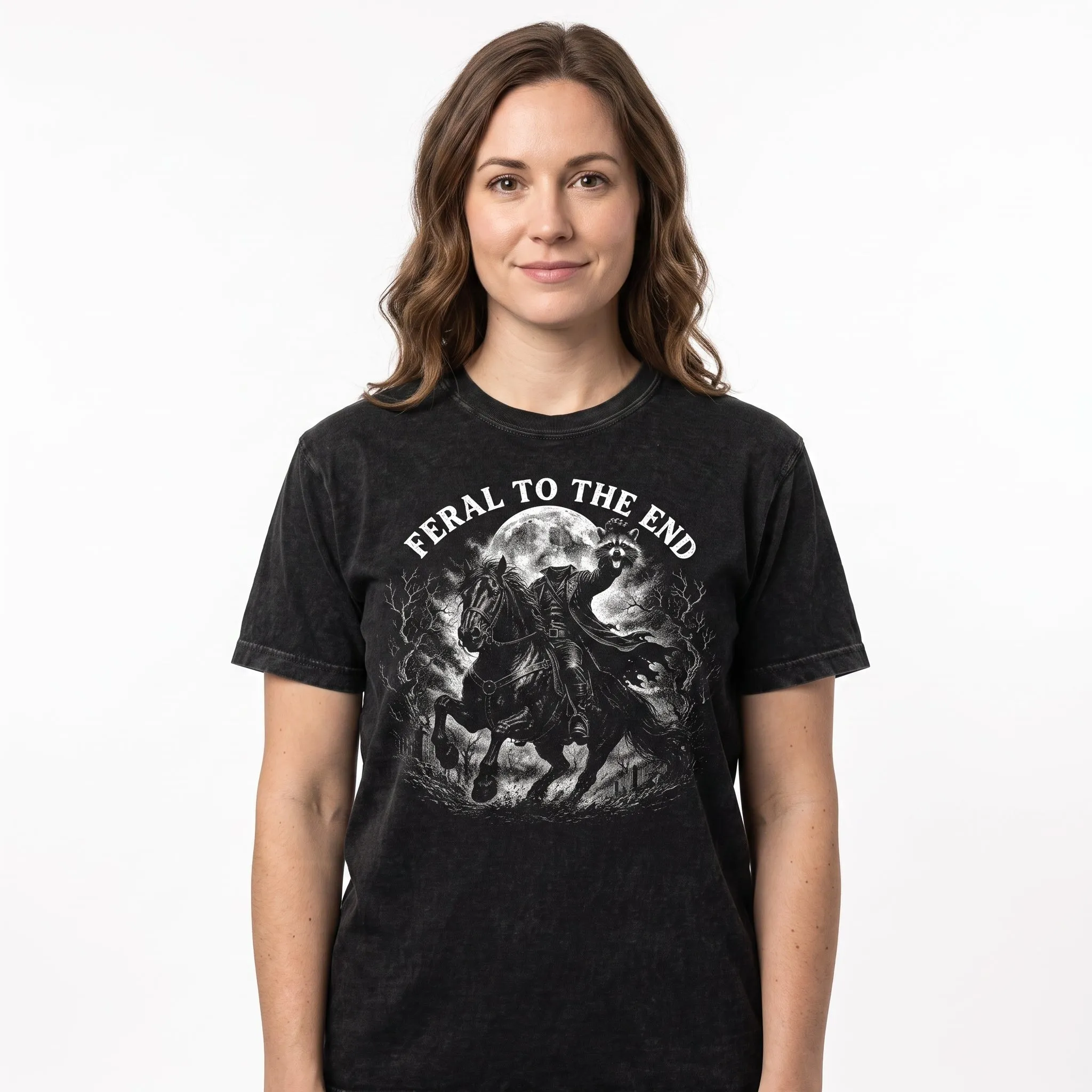 Raccoon Feral Headless Horseman, Funny, Spooky Halloween Comfort Colors Tee sold by Refinery Number One product image thumbnail 2