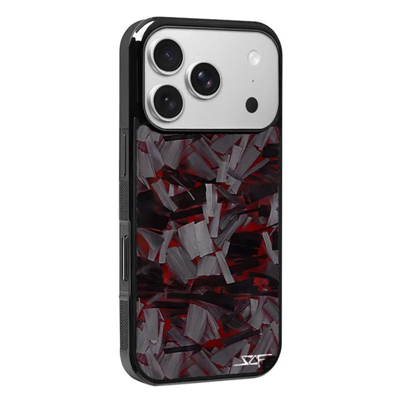 iPhone | Red Lava Forged Carbon Fiber Phone Case | CLASSIC Series sold by Simply Carbon Fiber