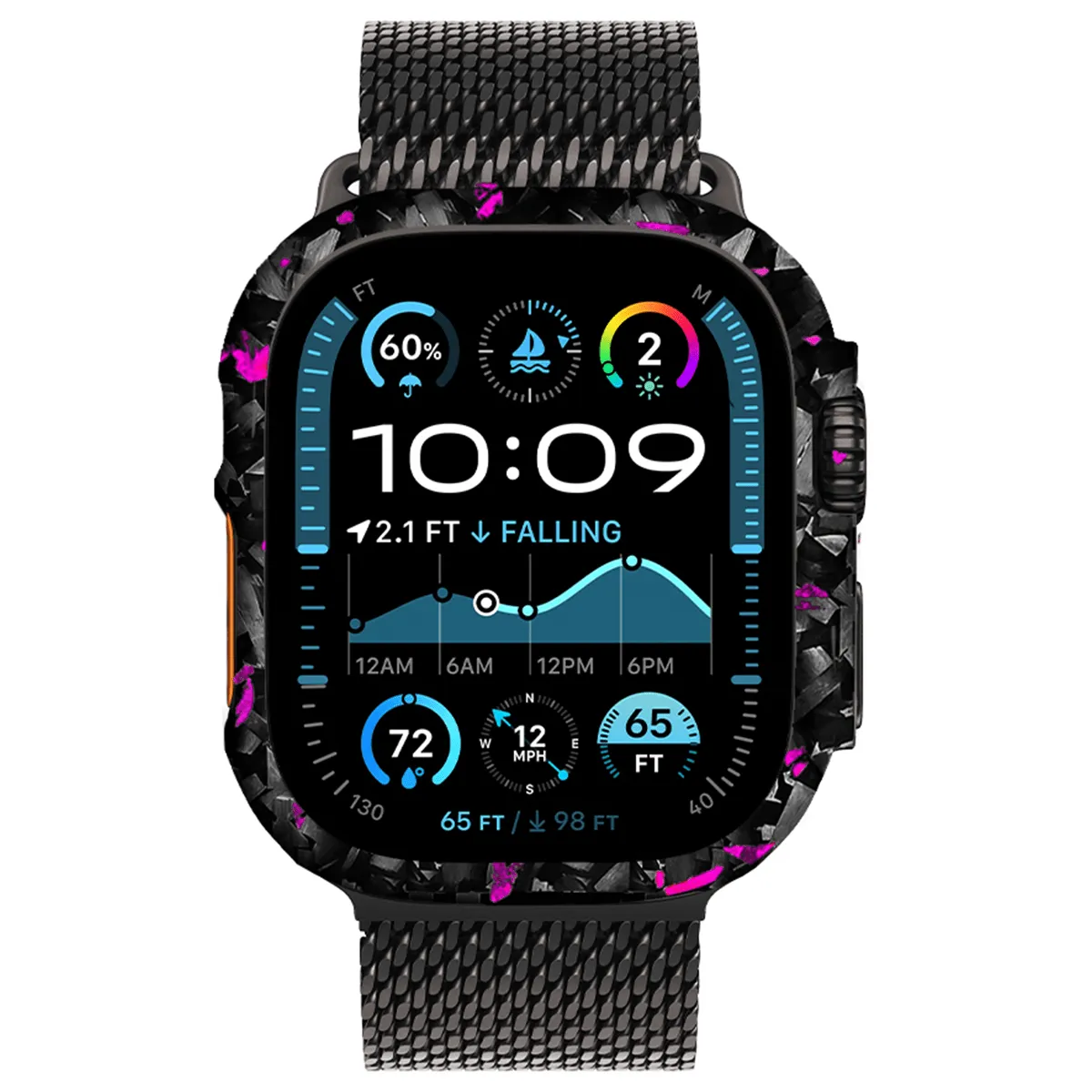 Apple Watch Purple Flake Forged Carbon Fiber Case sold by Simply Carbon Fiber product image thumbnail 2