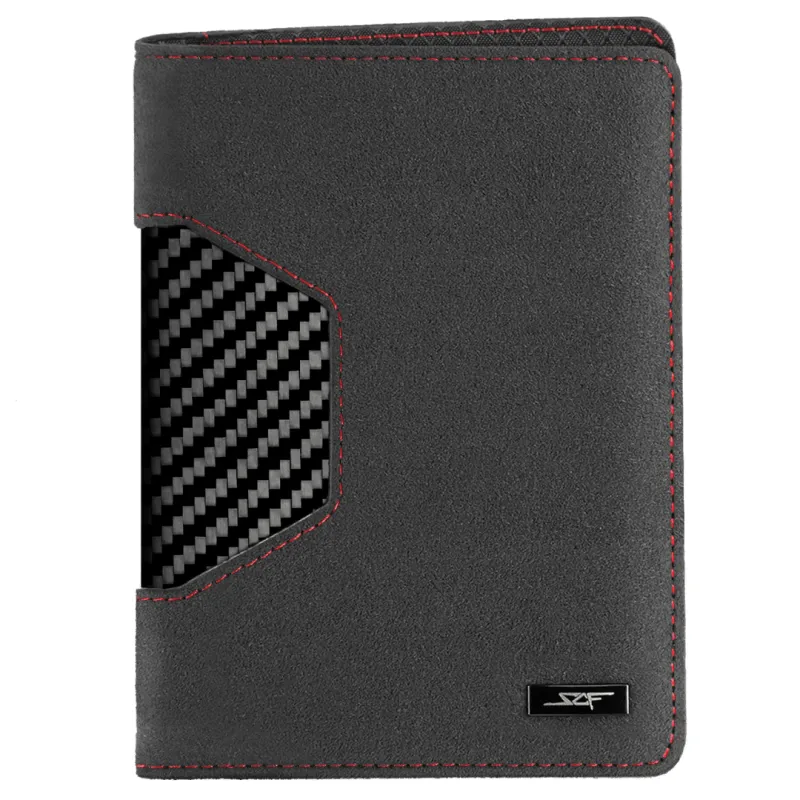 Alcantara & Carbon Fiber Passport Holder sold by Simply Carbon Fiber