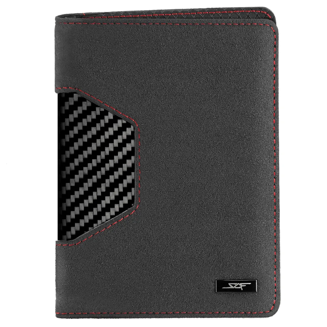 Alcantara & Carbon Fiber Passport Holder sold by Simply Carbon Fiber