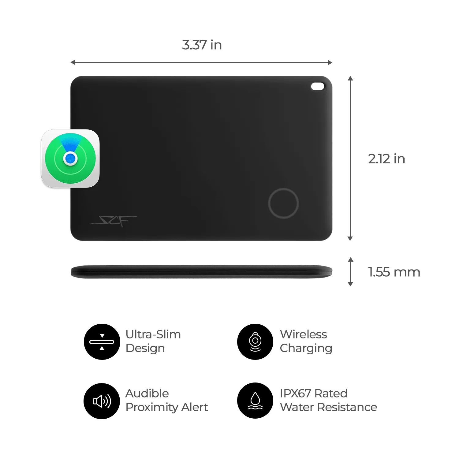 Find My SCF Card Tracker (1 Pack) sold by Simply Carbon Fiber product image thumbnail 2