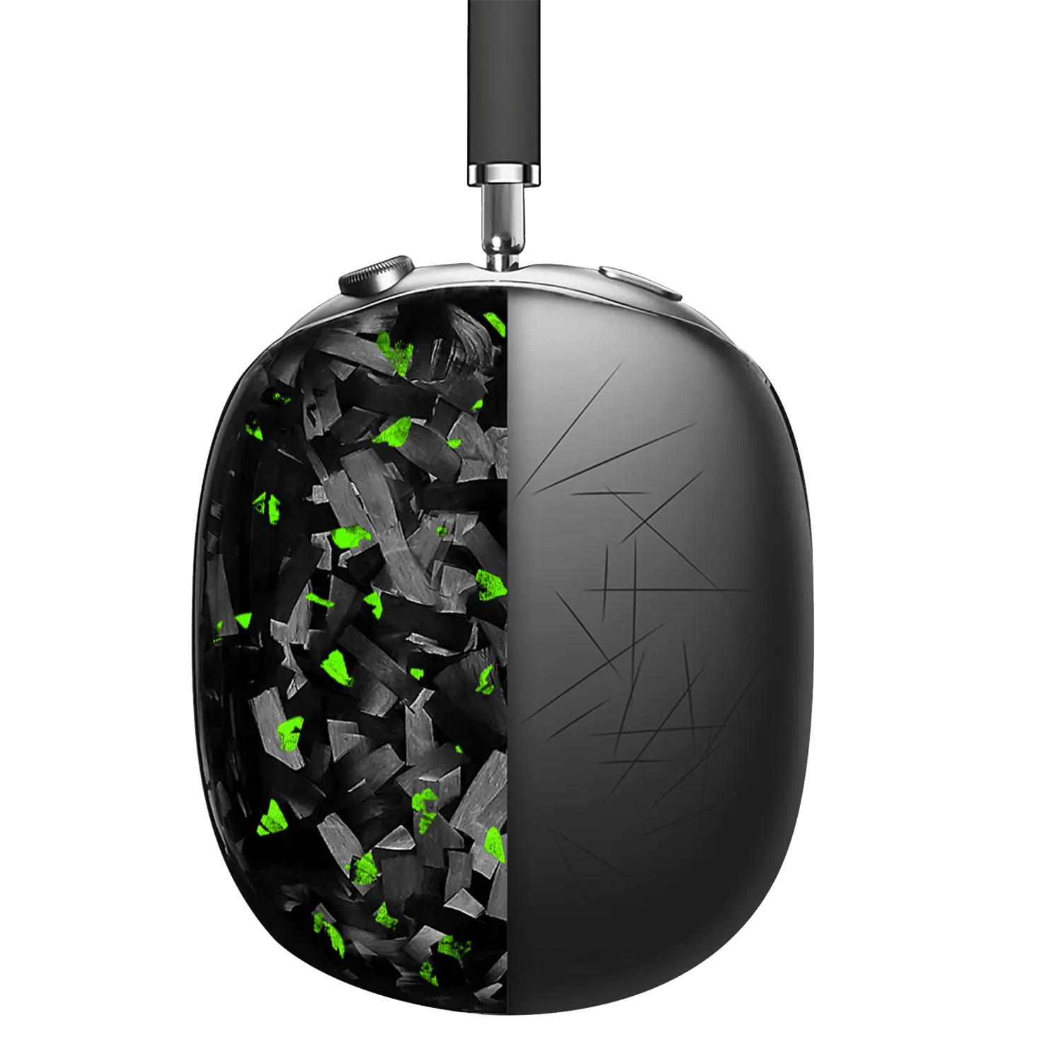Apple AirPods Max | Green Flake Forged Carbon Fiber Case sold by Simply Carbon Fiber product image thumbnail 3