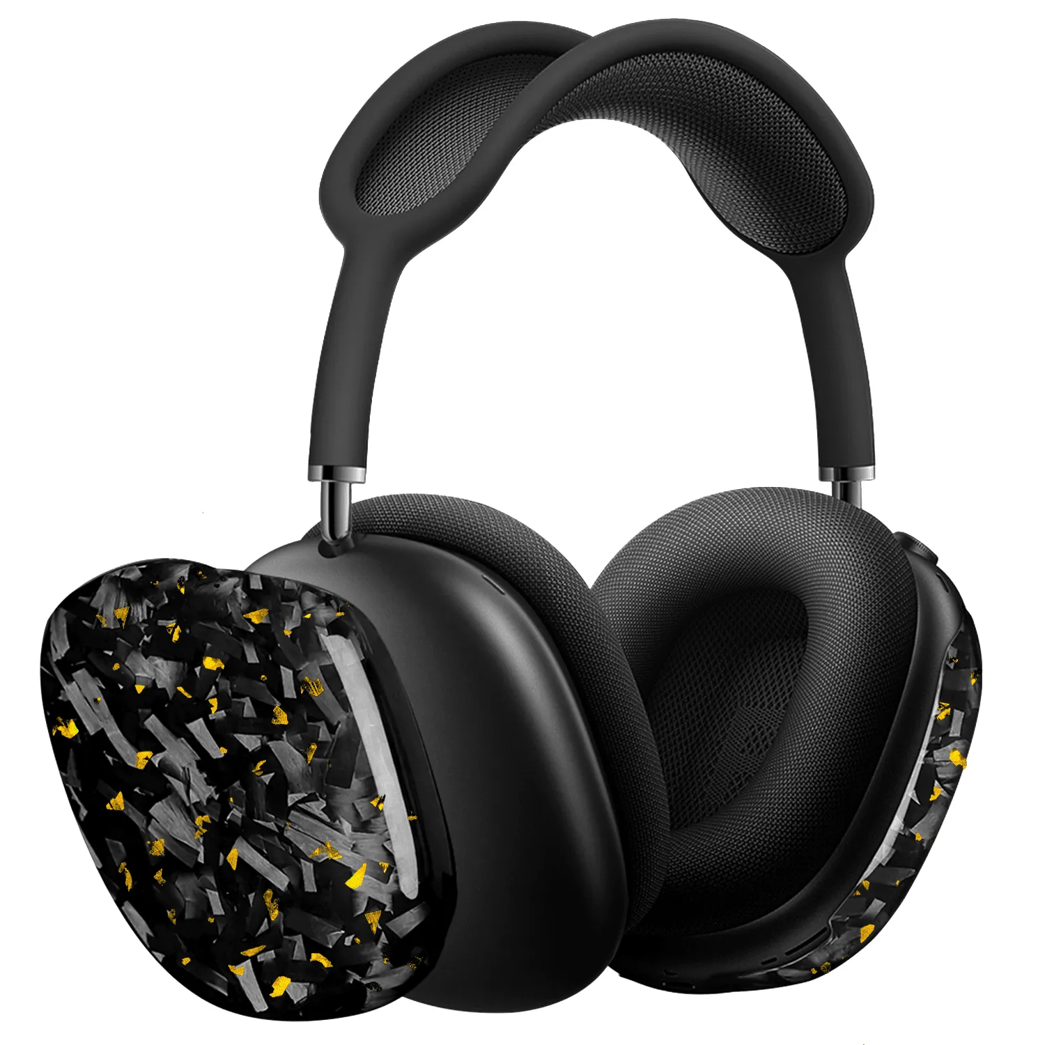 Apple AirPods Max | Gold Flake Forged Carbon Fiber Case sold by Simply Carbon Fiber