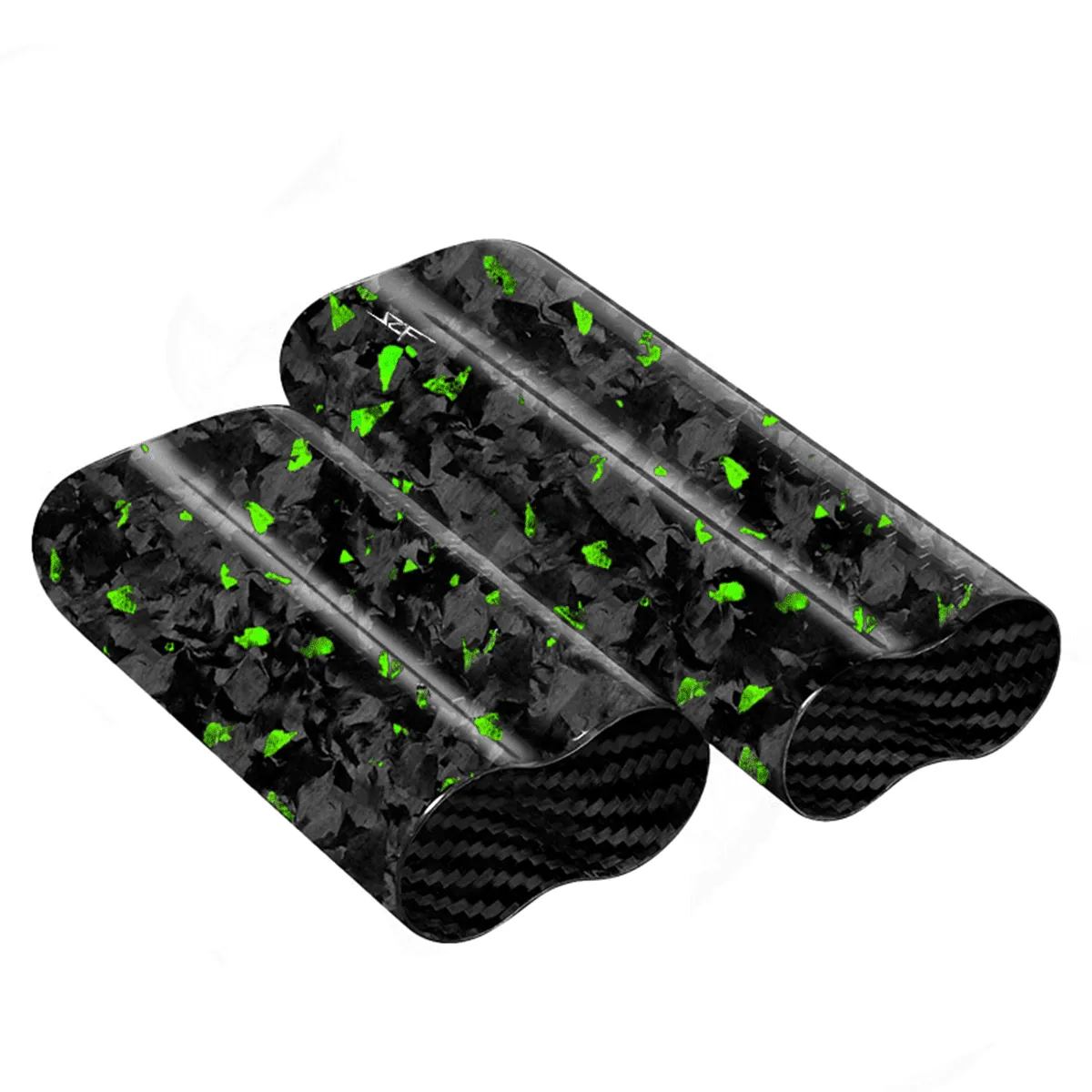 2 Tube Green Flake Forged Carbon Fiber Cigar Case sold by Simply Carbon Fiber product image thumbnail 3