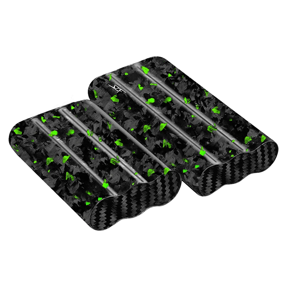 3 Tube Green Flake Forged Carbon Fiber Cigar Case sold by Simply Carbon Fiber product image thumbnail 3