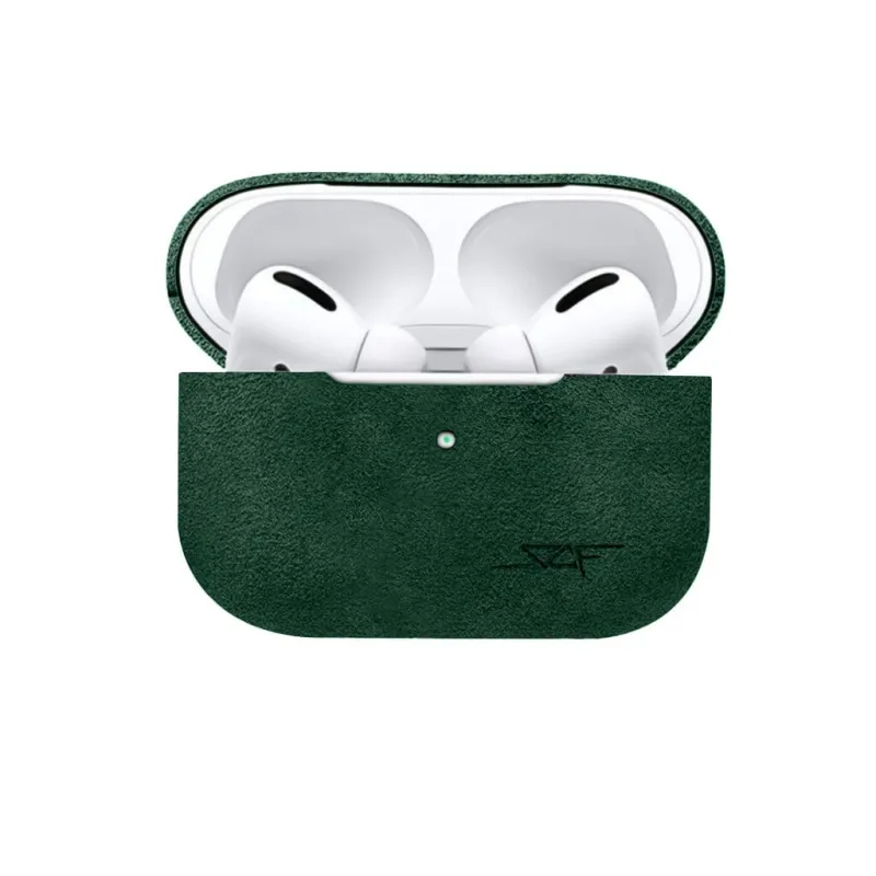Apple AirPods | Green Alcantara Case sold by Simply Carbon Fiber