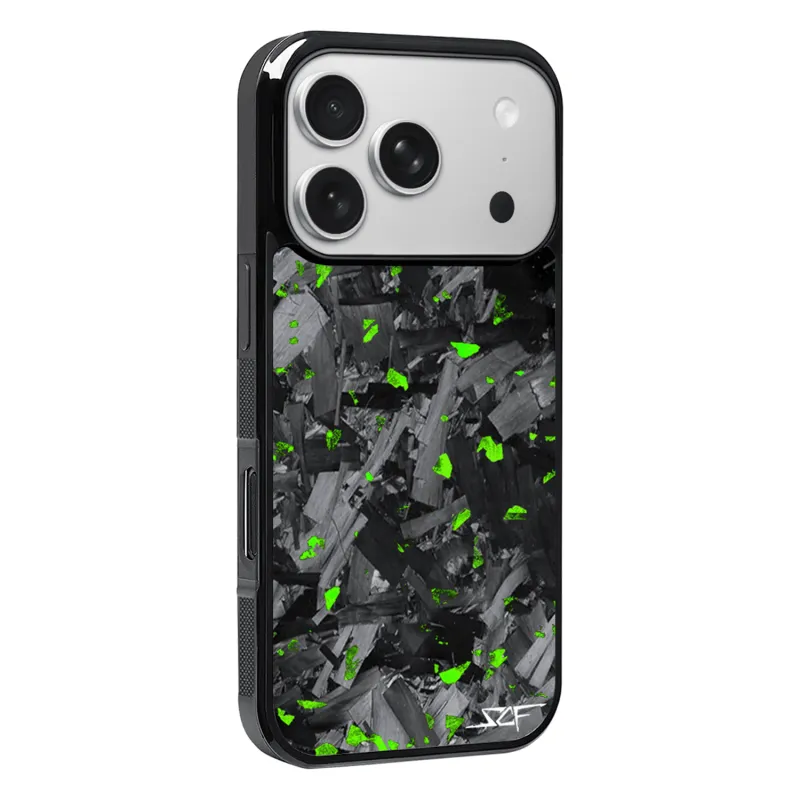 iPhone | Green Flake Forged Chunk Carbon Fiber Case | CLASSIC Series sold by Simply Carbon Fiber