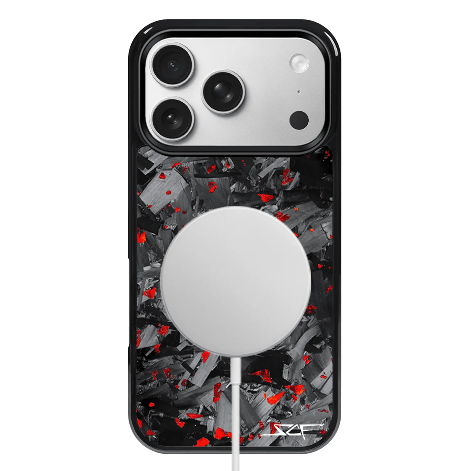 iPhone | Red Flake Forged Chunk Carbon Fiber Case | CLASSIC Series sold by Simply Carbon Fiber product image thumbnail 2