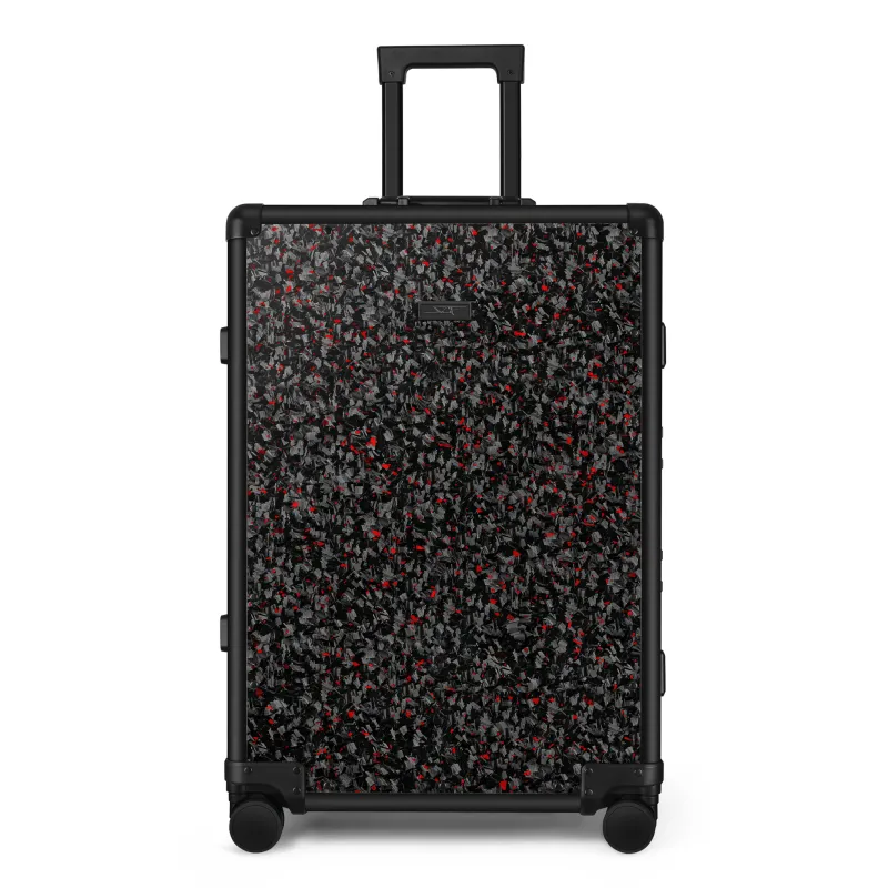 Red Flake Forged Carbon Fiber Check-In Luggage | Classic Series sold by Simply Carbon Fiber