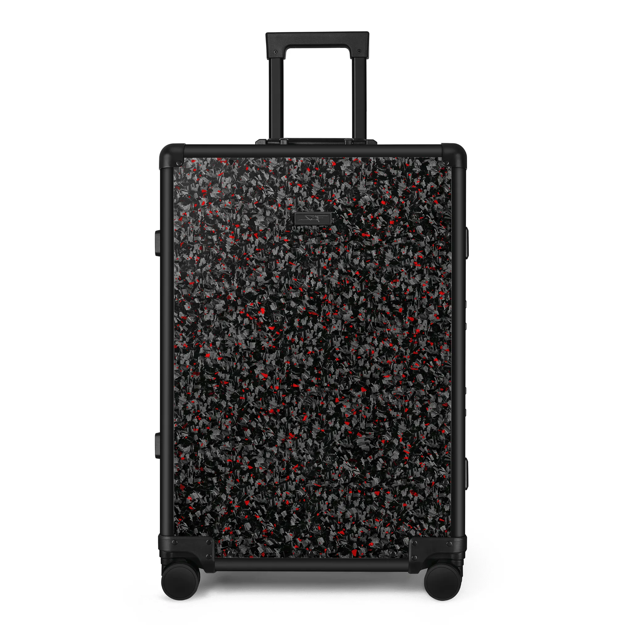Red Flake Forged Carbon Fiber Check-In Luggage | Classic Series sold by Simply Carbon Fiber