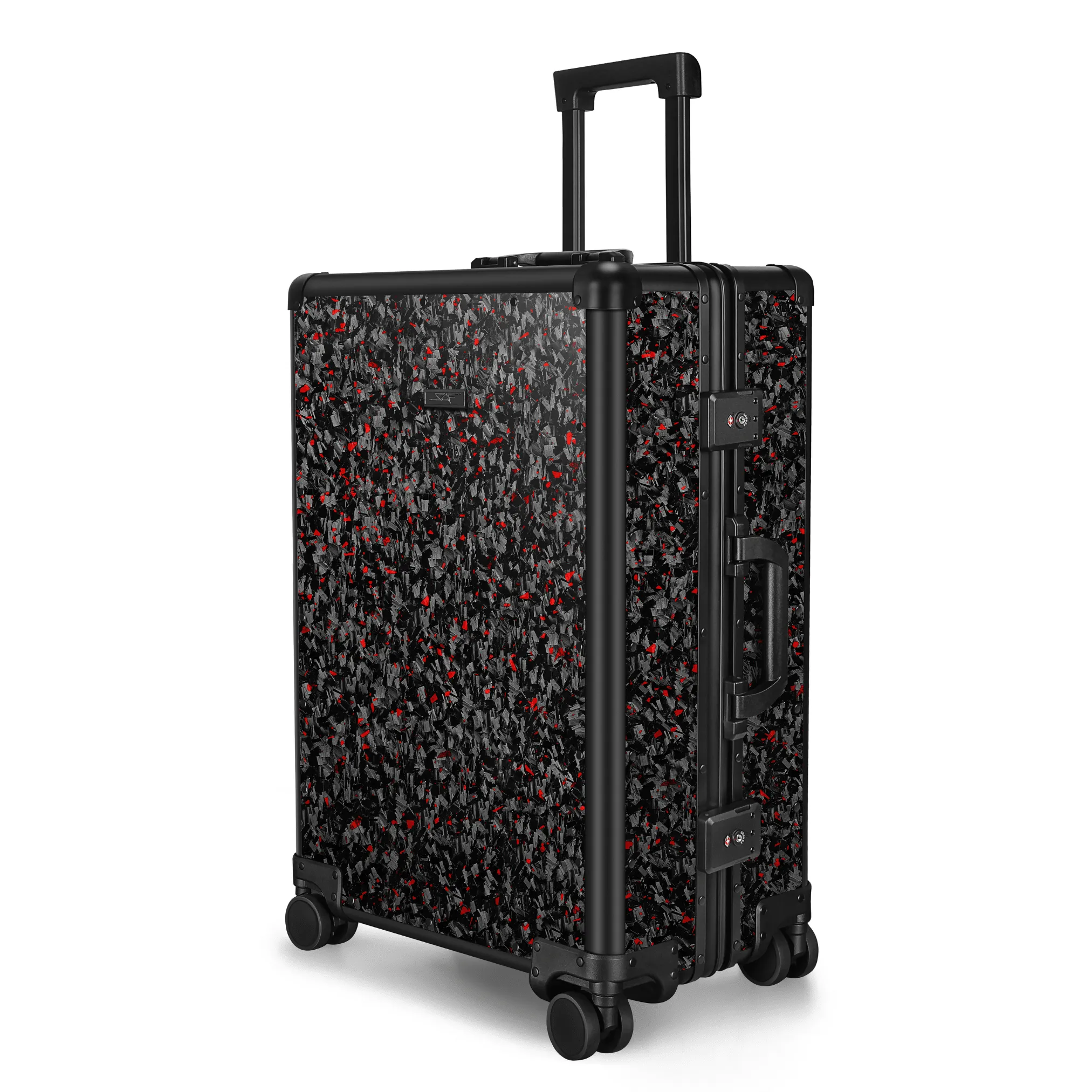 Red Flake Forged Carbon Fiber Check-In Luggage | Classic Series sold by Simply Carbon Fiber product image thumbnail 4