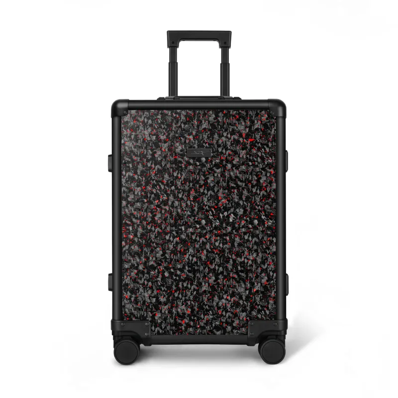 Red Flake Forged Carbon Fiber Carry-On Luggage | Classic Series sold by Simply Carbon Fiber