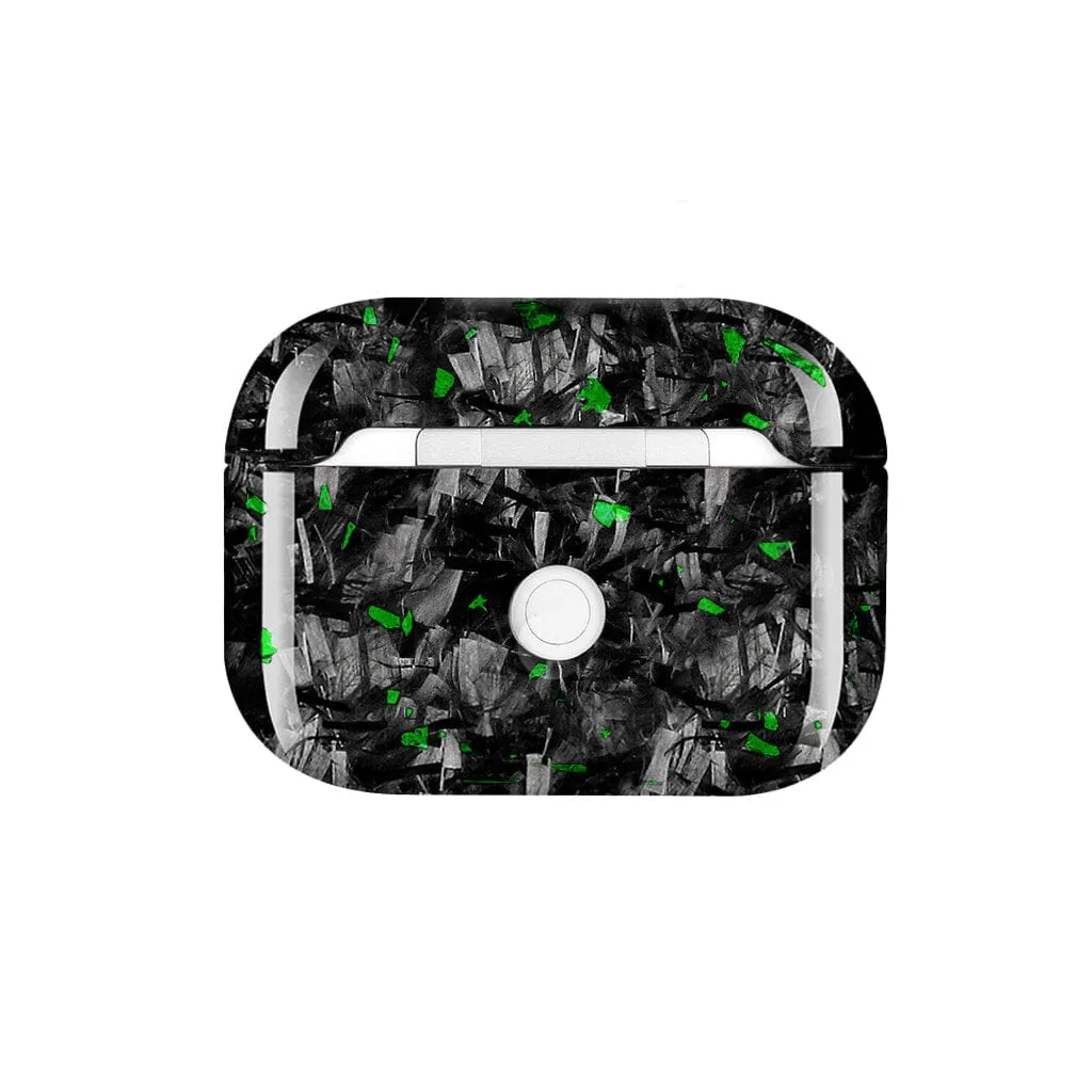 Apple AirPods | Green Flake Forged Carbon Fiber Case sold by Simply Carbon Fiber product image thumbnail 3