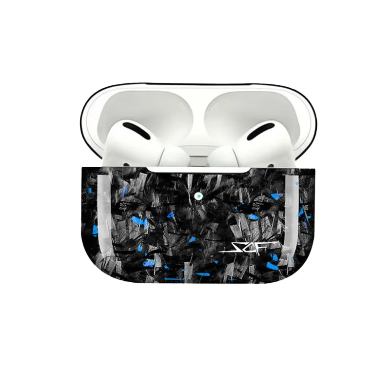 Apple AirPods | Blue Flake Forged Carbon Fiber Case sold by Simply Carbon Fiber