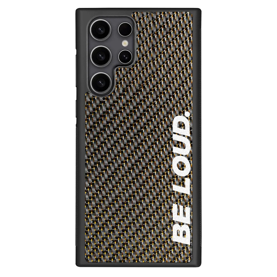 Samsung | Gold Lace Carbon Fiber Case | BE LOUD. x SCF sold by Simply Carbon Fiber product image thumbnail 2