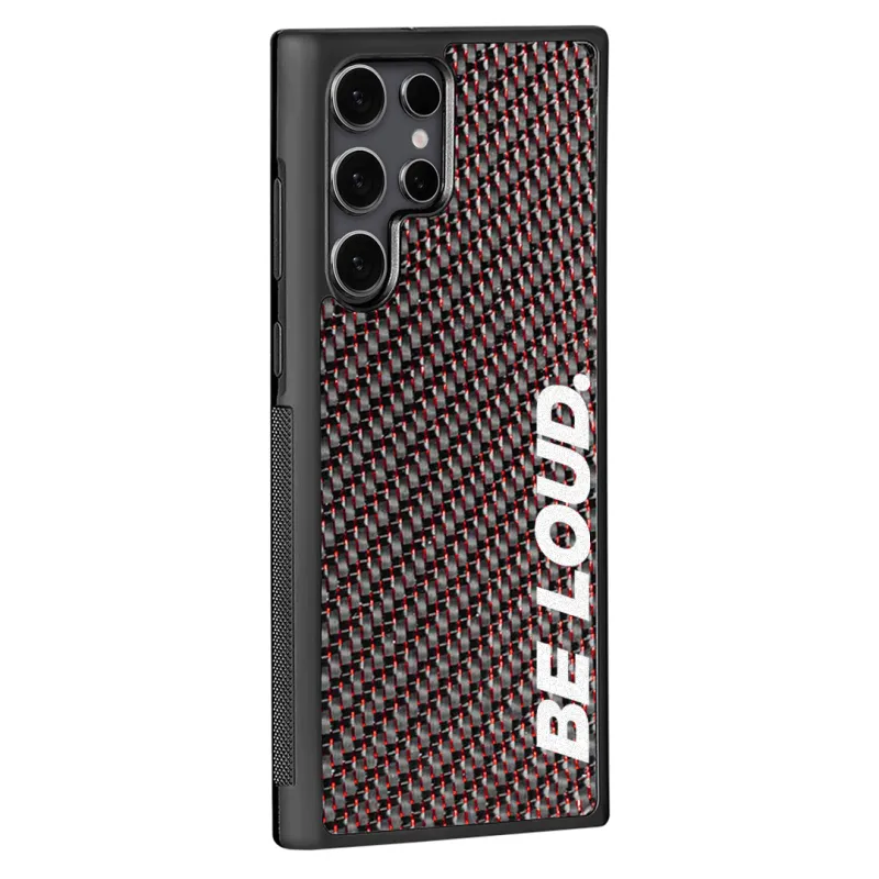 Samsung | Red Lace Carbon Fiber Case | BE LOUD. x SCF sold by Simply Carbon Fiber