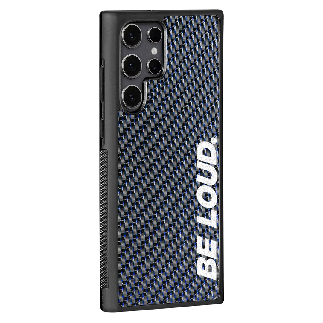 Samsung | Blue Lace Carbon Fiber Case | BE LOUD. x SCF sold by Simply Carbon Fiber