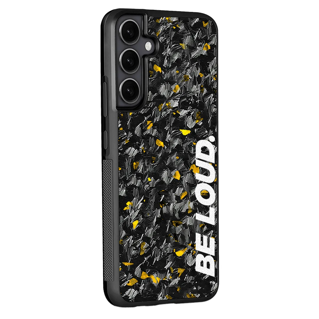 Samsung | Gold Flake Forged Carbon Fiber Case | BE LOUD. x SCF sold by Simply Carbon Fiber product image thumbnail 4