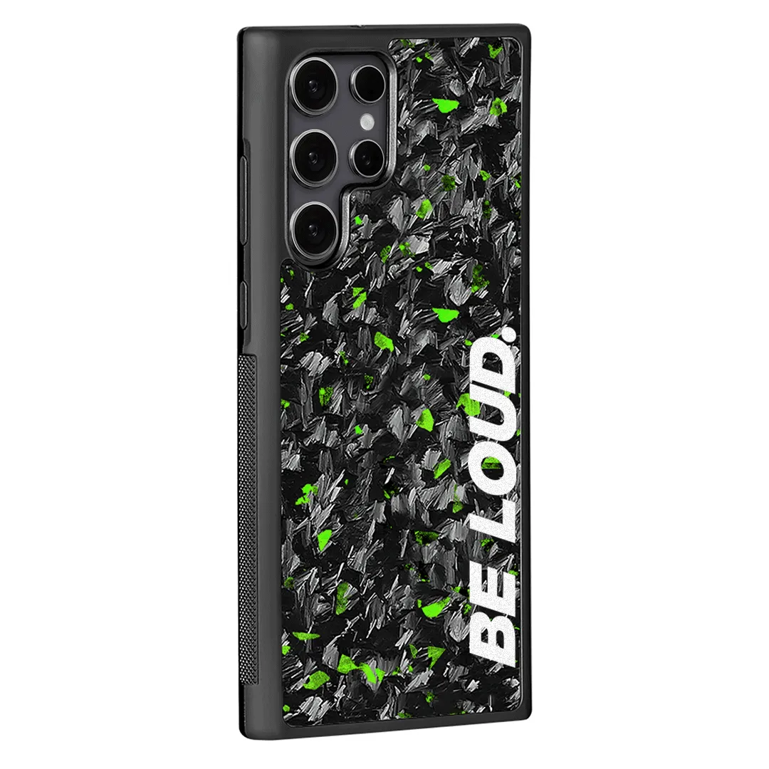 Samsung | Green Flake Forged Carbon Fiber Case | BE LOUD. x SCF sold by Simply Carbon Fiber