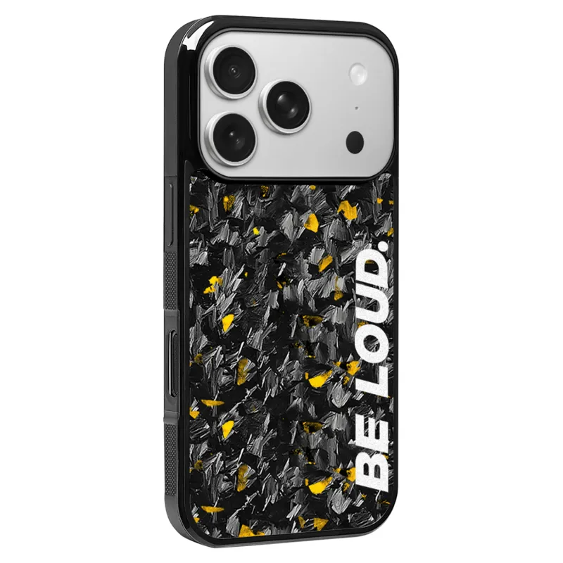 iPhone | Gold Flake Forged Carbon Fiber Case | BE LOUD. x SCF sold by Simply Carbon Fiber