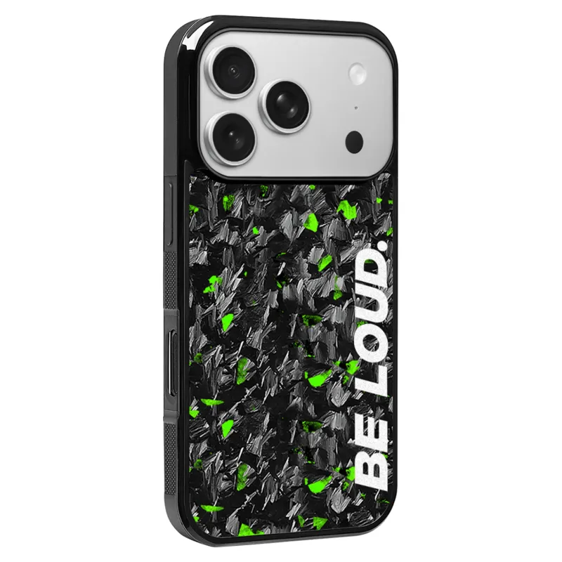 iPhone | Green Flake Forged Carbon Fiber Case | BE LOUD. x SCF sold by Simply Carbon Fiber