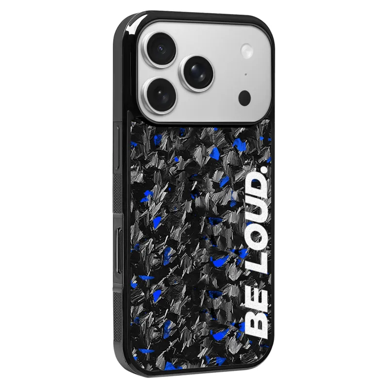 iPhone | Blue Flake Forged Carbon Fiber Case | BE LOUD. x SCF sold by Simply Carbon Fiber