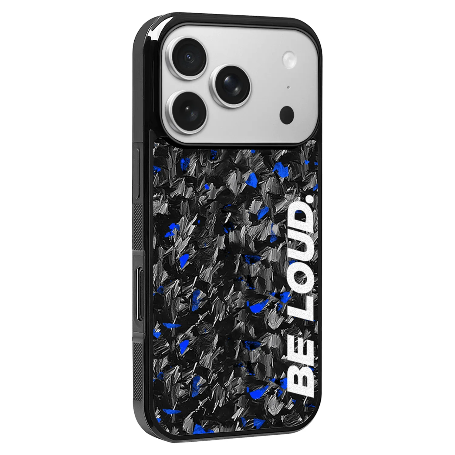 iPhone | Blue Flake Forged Carbon Fiber Case | BE LOUD. x SCF sold by Simply Carbon Fiber