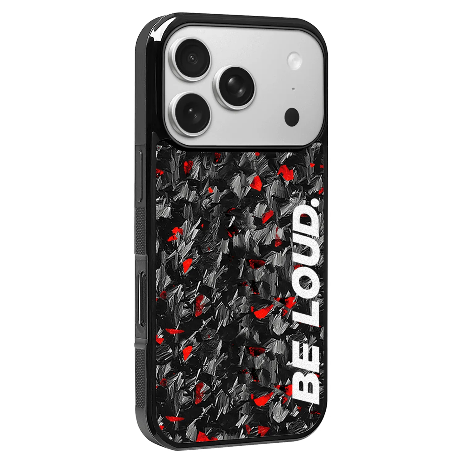 iPhone | Red Flake Forged Carbon Fiber Case | BE LOUD. x SCF sold by Simply Carbon Fiber