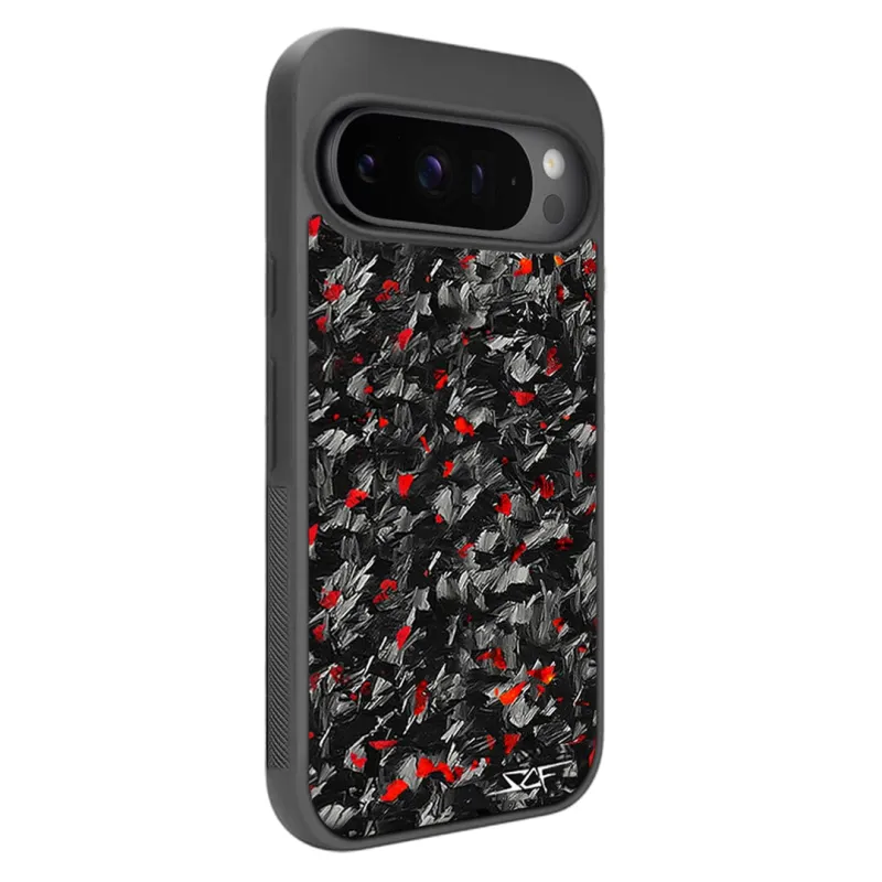 Google Pixel | Red Flake Forged Carbon Fiber Case | CLASSIC Series sold by Simply Carbon Fiber