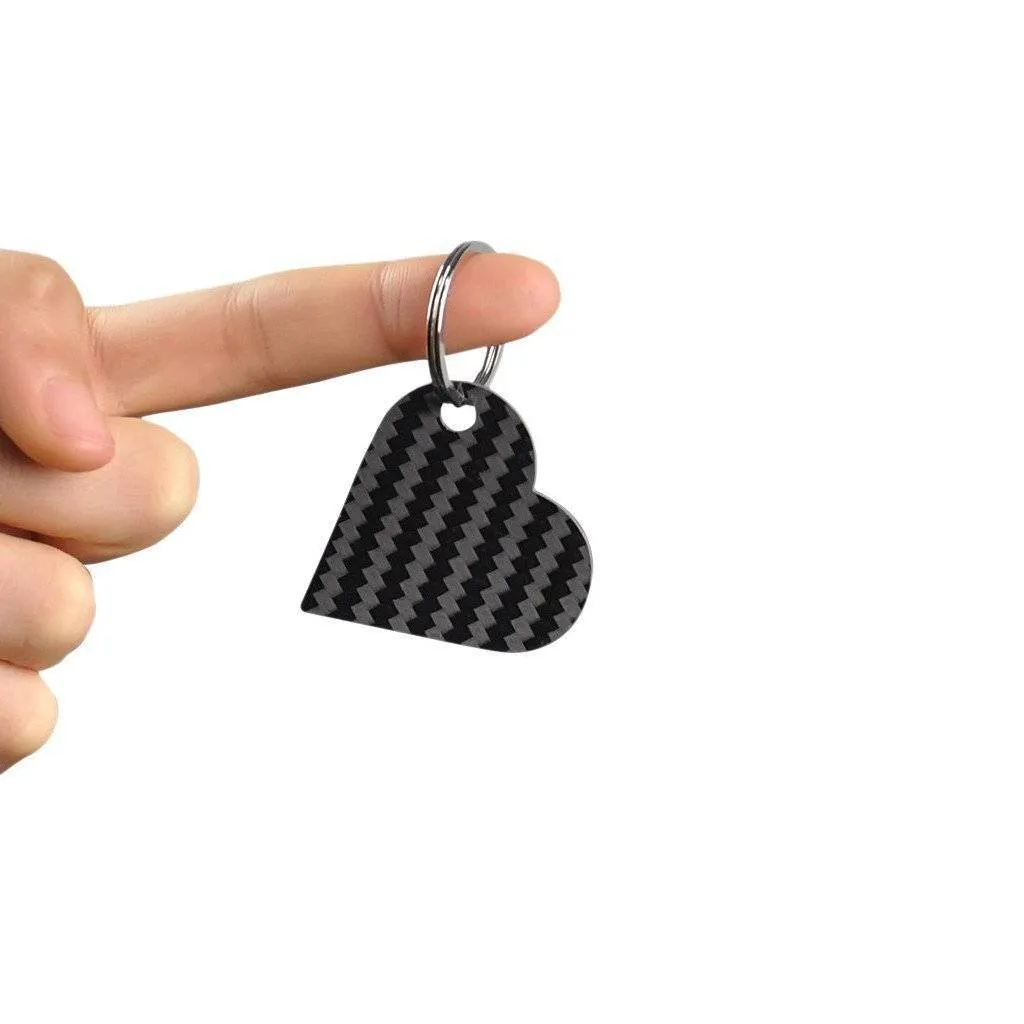 Real Carbon Fiber Heart Shaped Keychain sold by Simply Carbon Fiber product image thumbnail 2
