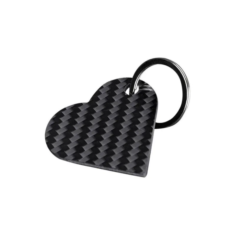 Real Carbon Fiber Heart Shaped Keychain sold by Simply Carbon Fiber