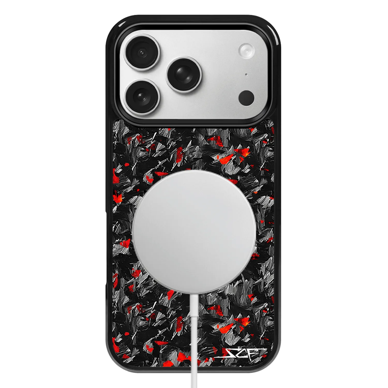 iPhone | Red Flake Forged Carbon Fiber Case | CLASSIC Series sold by Simply Carbon Fiber product image thumbnail 2